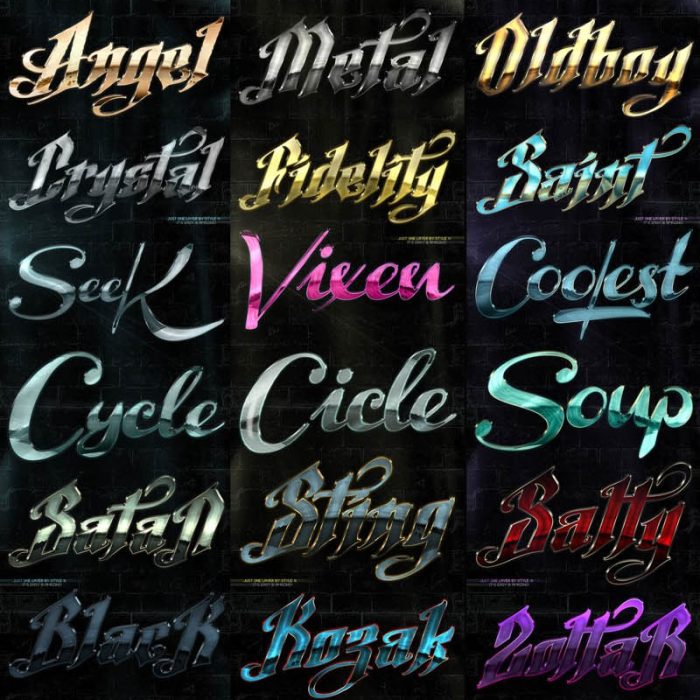 [金属样式][插件发布]30个科幻海报铬合金钢铁反射质感PSD文字图层样式