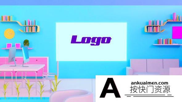 [DaVinci Resolve模板][教程发布]彩色房间标志logo展示达芬奇模板 Colorish Room Logo