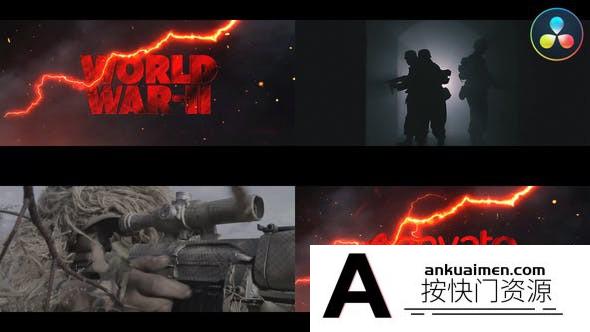 [DaVinci Resolve模板][教程发布]达芬奇战争电影预告片模版 World War 2 Trailer for DaVinci Resolve