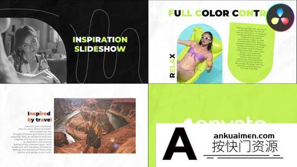 [DaVinci Resolve模板][教程发布]达芬奇幻灯片模板 Inspiration Slideshow for DaVinci Resolve