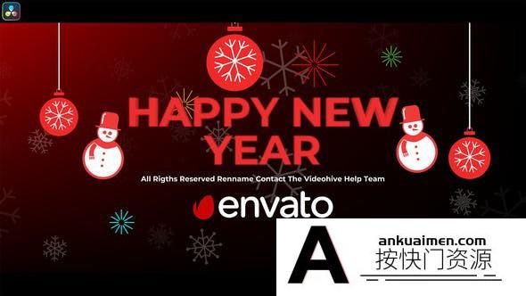 [DaVinci Resolve模板][教程发布]DaVinci Resolve新年倒计时达芬奇模板 New Year Countdown