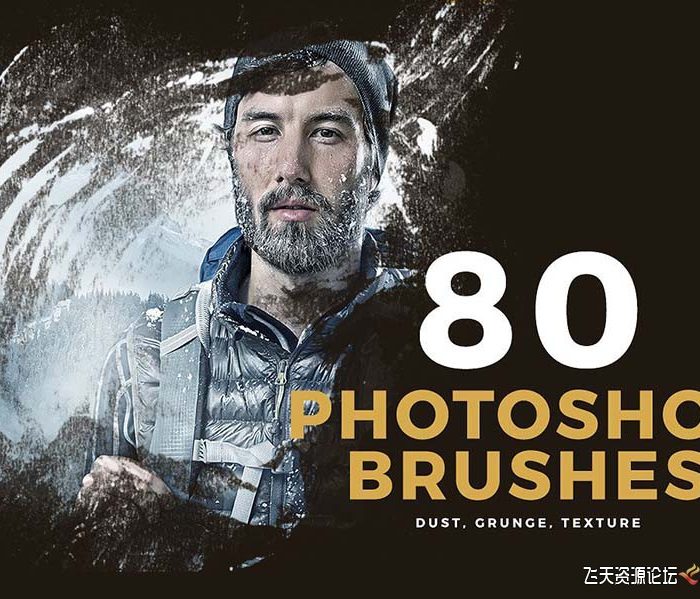 [背景纹理笔刷][插件发布]80个Photoshop笔刷-包括灰尘笔刷垃圾笔刷背景纹理PS笔刷