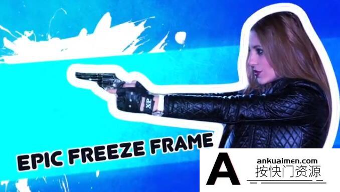 [FCPX发生器]FCPX插件-视频人物定格介绍模板片头 Epic Freeze Frame