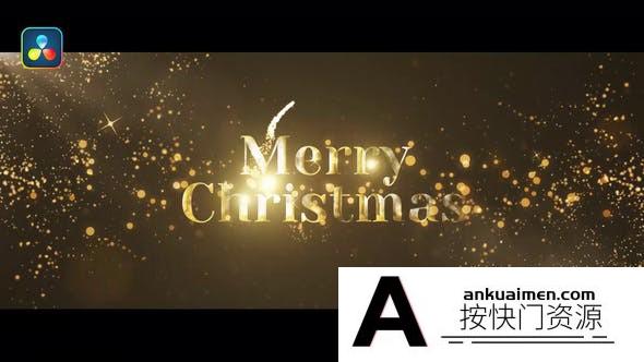 [DaVinci Resolve模板][教程发布]圣诞节祝福语经典温馨版达芬奇模板 Christmas greetings