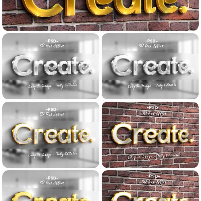 [3D样式][插件发布]3D金色LOGO文字PS样式效果PSD格式