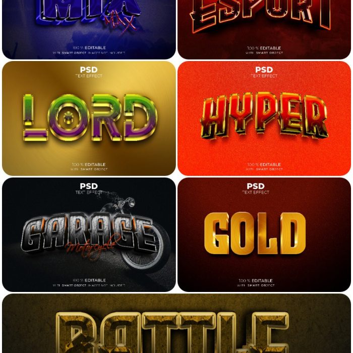 [3D样式][插件发布]3D文字效果PSD格式PS样式集 vol 102 Psd text effect set vol 102