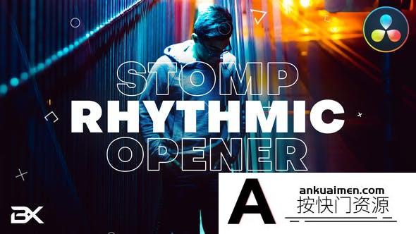 [DaVinci Resolve模板][教程发布]动感节奏快闪开场片头动画达芬奇模板- Rhythmic Openers