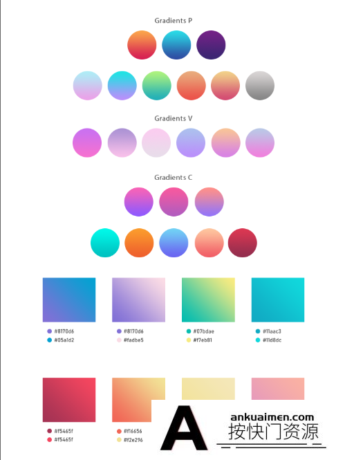 [PS渐变下载][素材发布]PS高级实用色卡、渐变色卡预设、渐变填充、渐变叠加