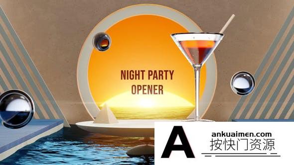 [DaVinci Resolve模板][教程发布]DaVinci Resolve 夜总会派对片头展示模板 Night Club Party DR