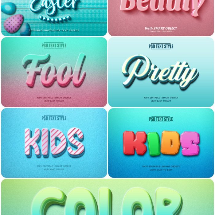 [3D样式][插件发布]3D文字效果PSD格式PS样式集 vol 146 Psd text effect set vol 146