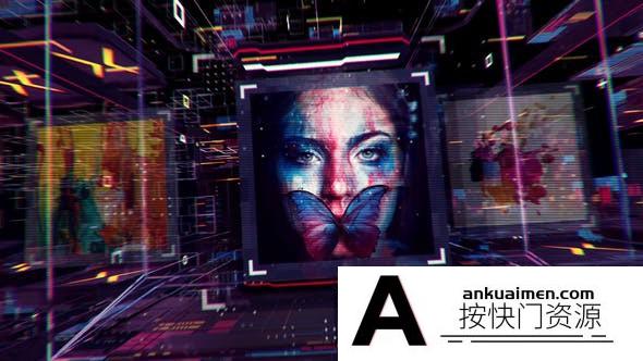 [DaVinci Resolve模板][教程发布]数字艺术虚拟画廊展示DaVinci Resolve模板-Digital Art Presentation