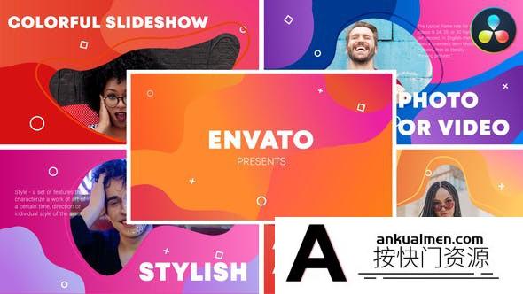 [DaVinci Resolve模板][教程发布]彩色幻灯片达芬奇模板 Colorful Slideshow for DaVinci Resolve