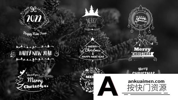 [DaVinci Resolve模板][教程发布]圣诞节文字标题动画达芬奇模板 Christmas Titles