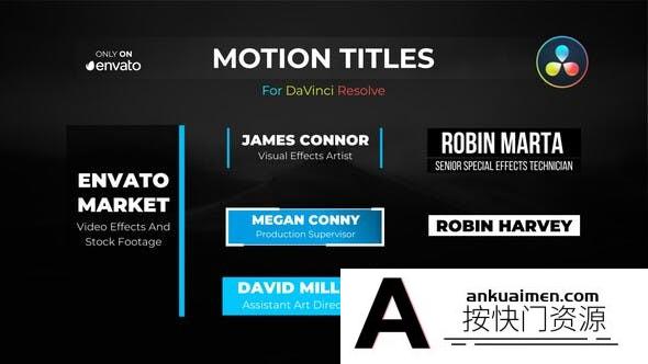 [DaVinci Resolve模板][教程发布]文字标题和下三分之一达芬奇标题模板 Motion Titles