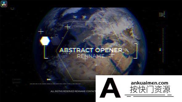 [DaVinci Resolve模板][教程发布]RGB 抽象介绍文字标题动画展示达芬奇模板 RGB Abstract Intro