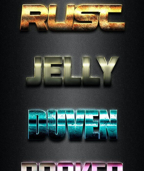 [金属样式][插件发布]很棒的金属文本效果样PS式下载 Photoshop Text Effects Vol.25