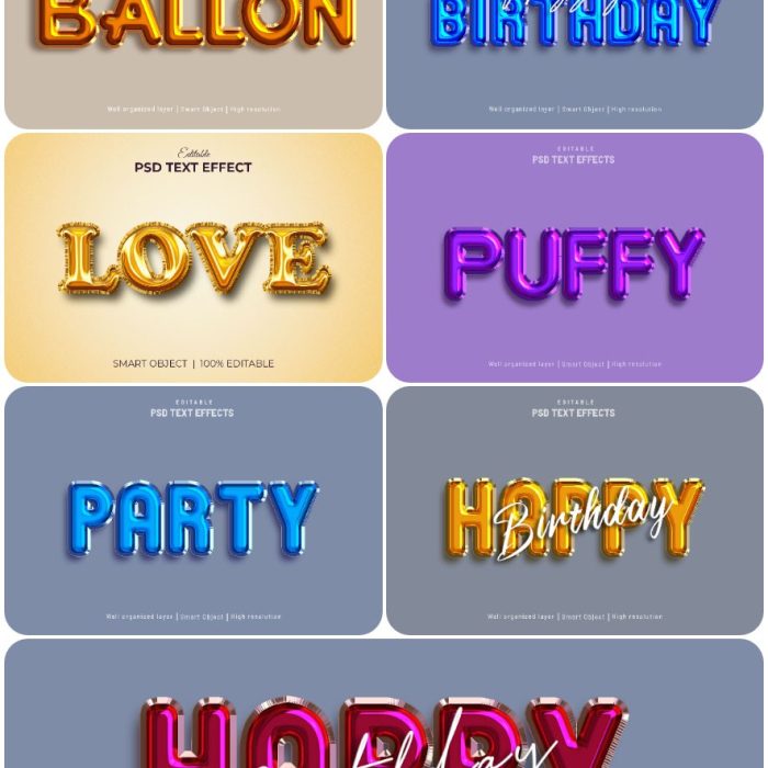 [3D样式][插件发布]3D文字效果PSD格式PS样式集 vol 139 Psd text effect set vol 139