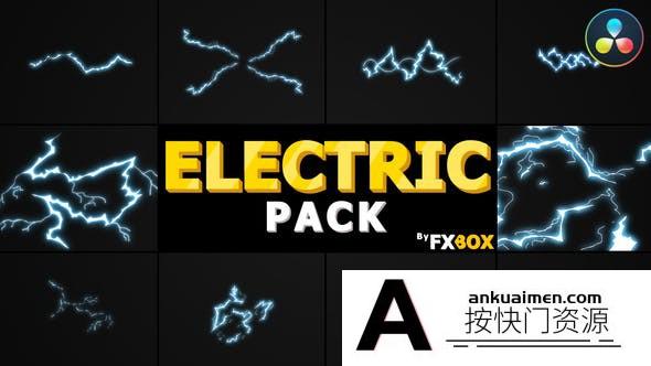 [DaVinci Resolve模板][教程发布]手绘卡通电流效果视频演示达芬奇模板 Flash FX ELECTRIC Elements | DaVinci Resolve
