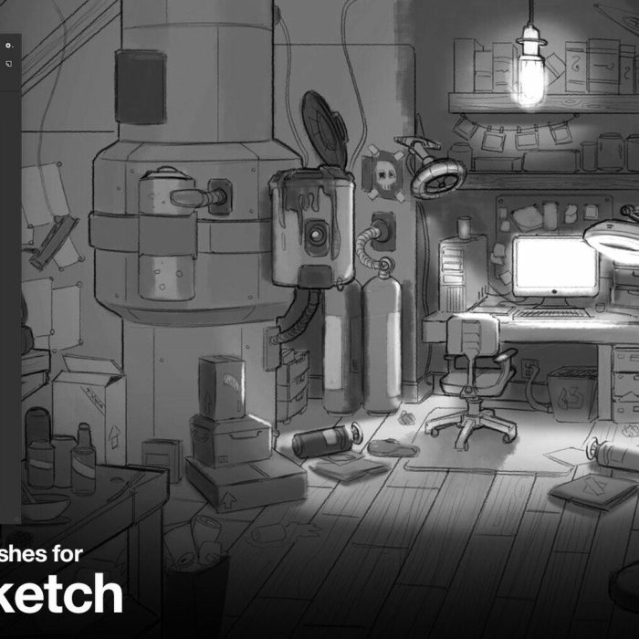 [CG绘画笔刷][插件发布]Artstation – 30 款概念艺术画笔 | 铅笔素描草图笔刷