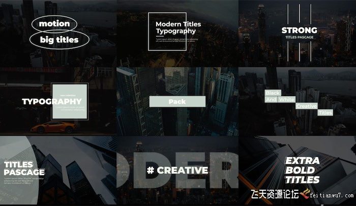 [FCPX标题字幕]FCPX插件-大标题字幕fcpx插件 Big Titles 1.0 | FCPX