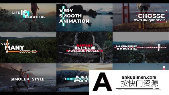 [DaVinci Resolve模板][教程发布]达芬奇模板 -时尚文字标题动画模板 Trendy Titles