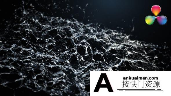 [DaVinci Resolve模板][教程发布]飞溅的液体标志logo展示达芬奇模板 Splashing Liquid Logo Reveal – Davinci Resolve