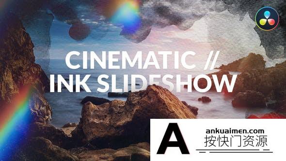 [DaVinci Resolve模板][教程发布]电影墨水幻灯片DaVinci Resolve模板 Cinematic // Ink Slideshow