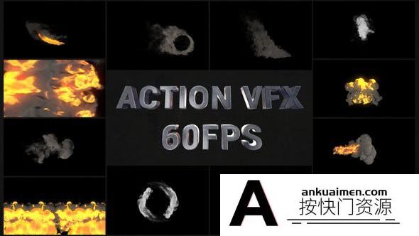 [DaVinci Resolve模板][教程发布]DaVinci Resolve 战争动作特效包模板  Action VFX Pack for DaVinci Resolve