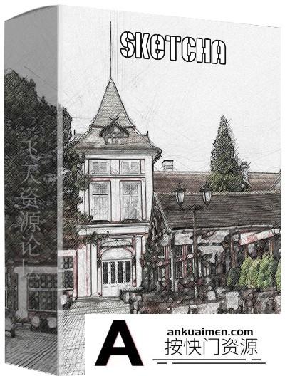 [PS动作下载]彩色素描绘画PS动作 Sketcha Art’xign | PS Action(附教程)