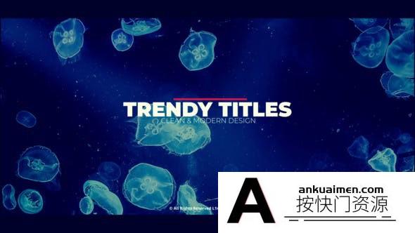 [DaVinci Resolve模板][教程发布]8个时尚优雅的动画新潮i标题动画达芬奇模板 Trendy Titles