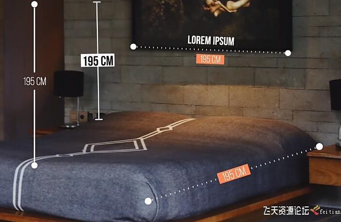 [FCPX发生器]FCPX插件-9种物体长宽尺寸距离测量线条标注动画模板