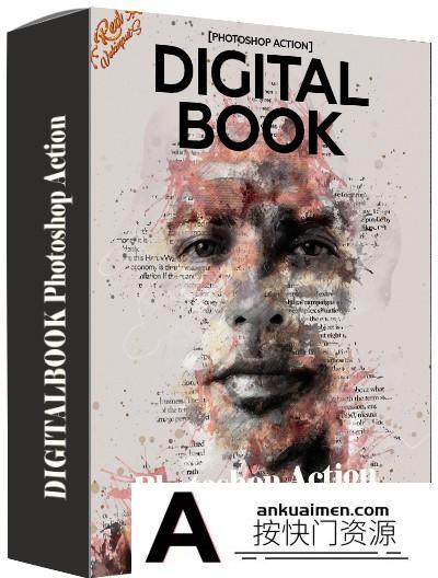 [PS动作下载][插件发布]水墨文本特效动作 Digitalbook Photoshop Action(附视频教程)