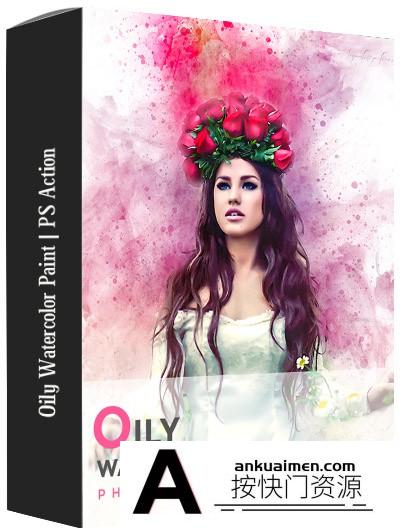 [PS动作下载][插件发布]油性水彩特效PS动作 Oily Watercolor Paint | PS Action