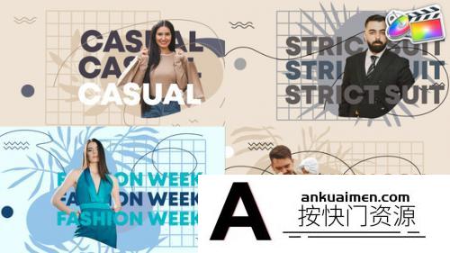 [FCPX发生器]FCPX插件-发生器插件简约幻灯片模板 Organic Slideshow 支持m1