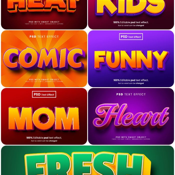 [3D样式][插件发布]3D文字效果PSD格式PS样式集 vol 131 Psd text effect set vol 131