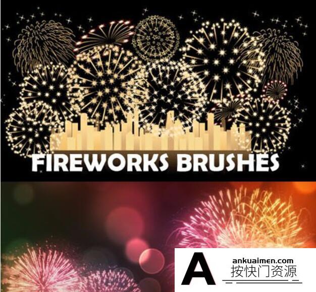 [火焰烟雾笔刷][插件发布]100多种很棒的Photoshop烟花礼花笔刷