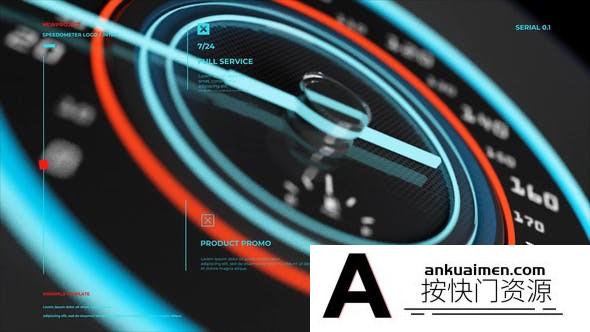 [DaVinci Resolve模板][教程发布]Davinci Resolve模板-车速表标志动画模板 Speedometer Logo