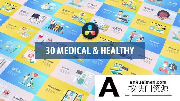 [DaVinci Resolve模板][教程发布]医疗健康视频解说网络动画达芬奇模板 Medical and Healthy Animation