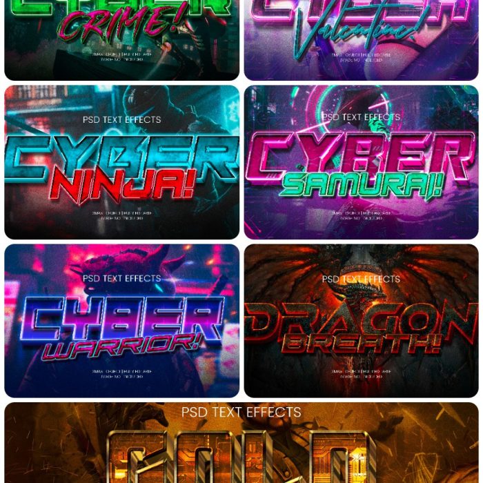 [3D样式][插件发布]3D文字效果PSD格式PS样式集 vol 89 Psd text effect set vol 89