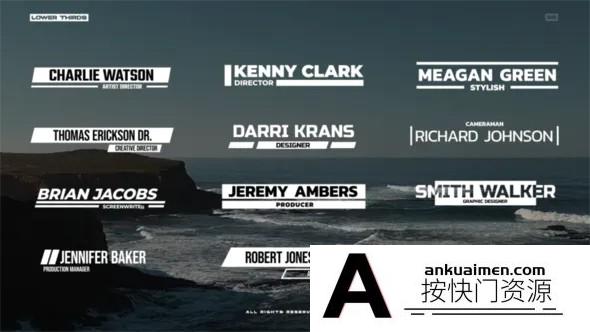 [FCPX标题字幕]fcpx标题插件-动态文本标题模板 Bold Lower Thirds |FCPX