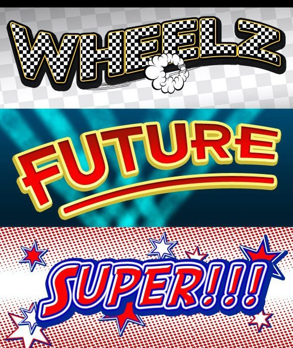 [字体样式][插件发布]卡通和漫画书风格字体PS样式 – 第 2 部分