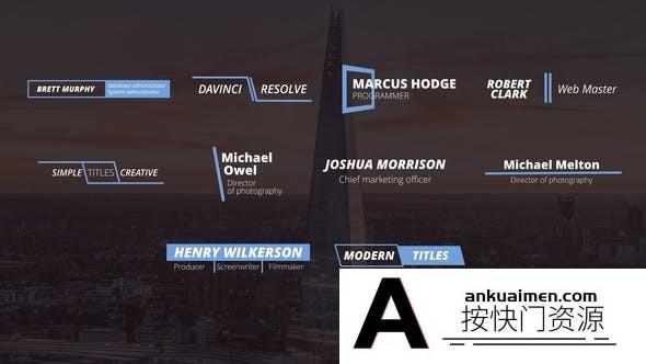 [DaVinci Resolve模板][教程发布]10种创意文字大标题排版动画达芬奇模板 Creative Titles