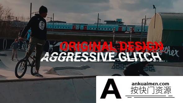 [DaVinci Resolve模板][教程发布]达芬奇模板-12个激进的故障标题模板 Aggressive Glitch Titles