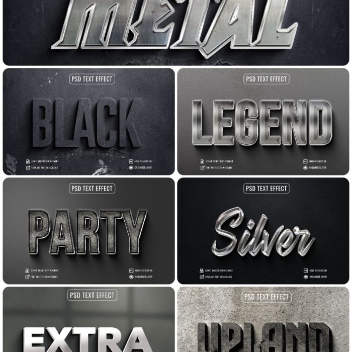 [金属样式][插件发布]黑暗金属质感文本PS样式下载(PSD格式)