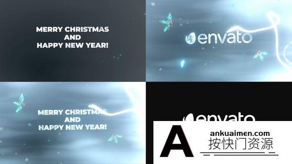 [DaVinci Resolve模板][教程发布]圣诞冰雪标志logo展示达芬奇模板 Christmas Ice Logo || DaVinci Resolve