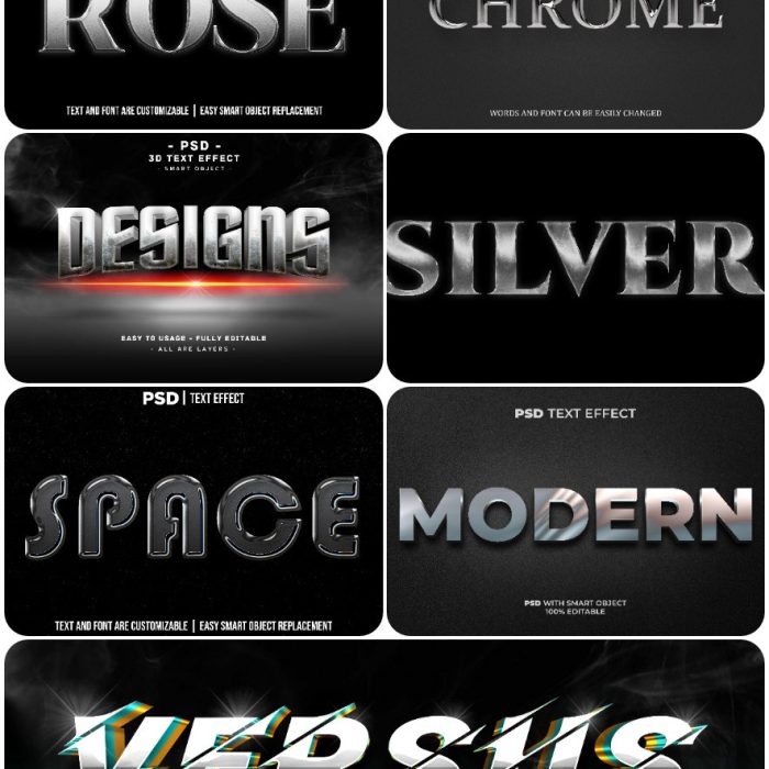 [3D样式][插件发布]3D文字效果PSD格式PS样式集 vol 115 Psd text effect set vol 115