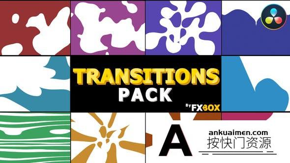 [DaVinci Resolve模板][教程发布]达芬奇模板-动态液体运动飞溅过渡转场包 Dynamic Splash Transitions DaVinci Resolve