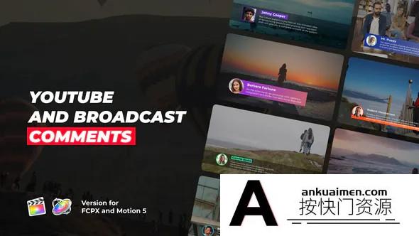 [FCPX标题字幕]FCPX插件-内容创建评论Youtube and Broadcast Comments | FCPX