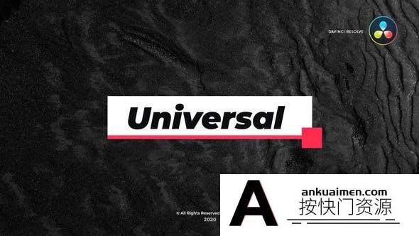 [DaVinci Resolve模板][教程发布]通用和干净的文字标题达芬奇模板 Universal and Clean Titles