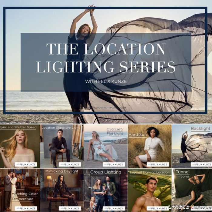 [人像摄影教程]摄影布光大师Felix Kunze人造光任何场所环境布光10套合集-中英字幕